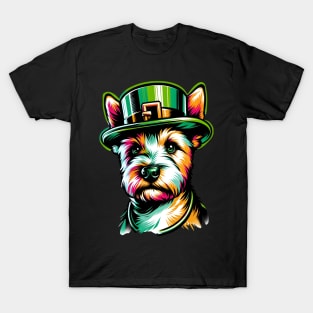 Teddy Roosevelt Terrier Celebrates St Patrick's Day T-Shirt